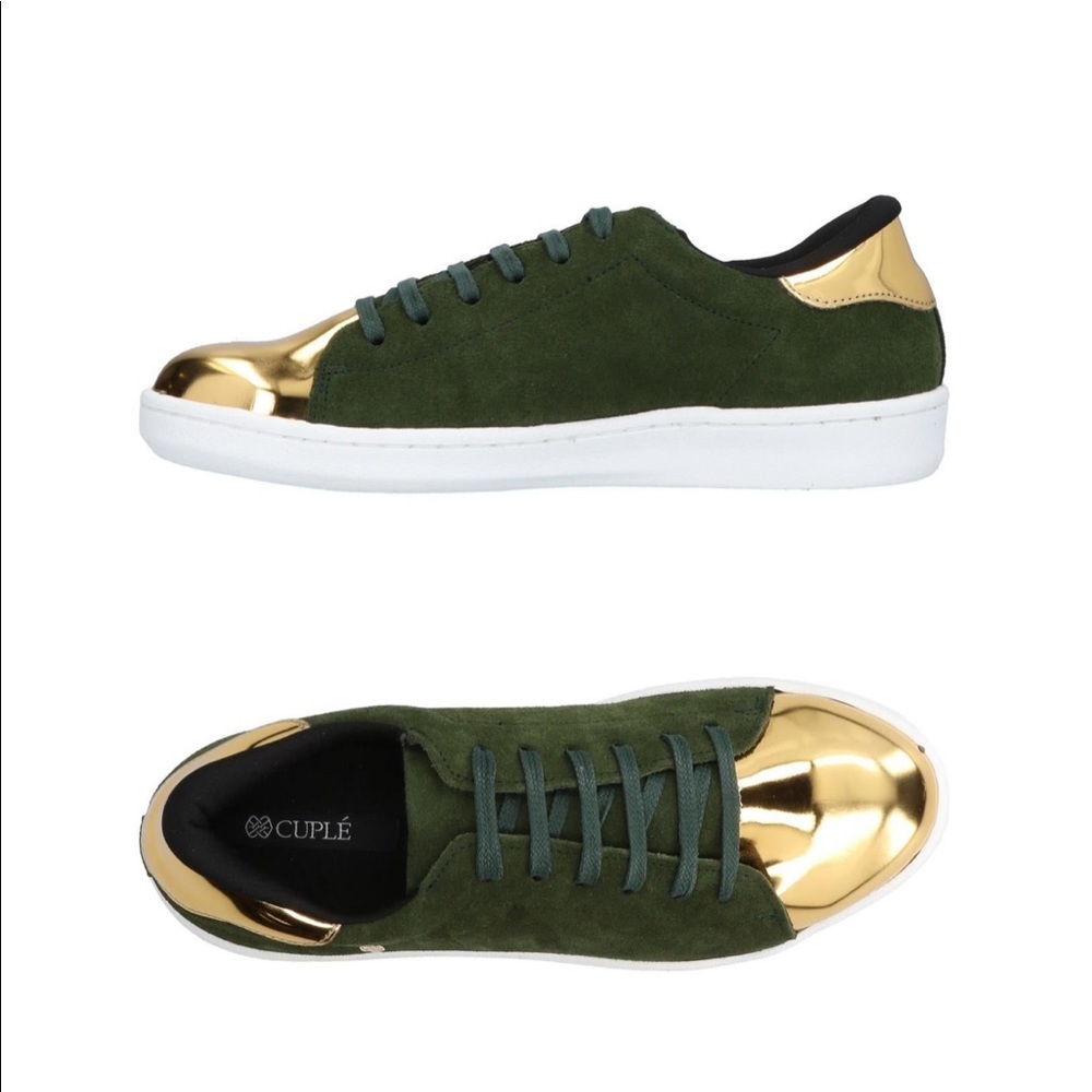 Cuple Green Suede Sneakers